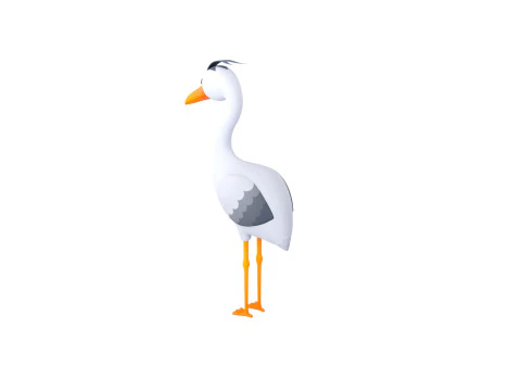 Character301 Heron 3D Model