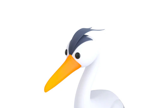 Character301 Heron 3D Model