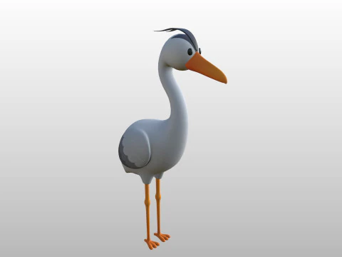 Character301 Heron 3D Model