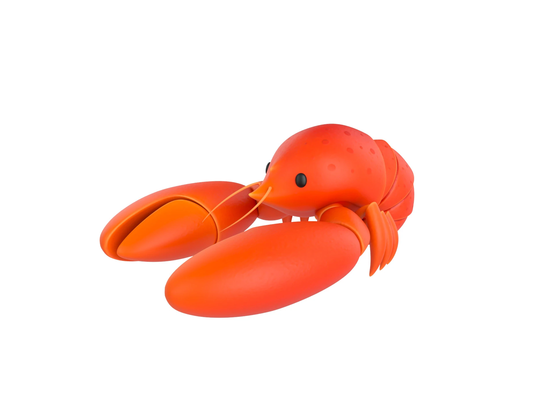Character302 Crayfish 3D Model .c4d .max .obj .3ds .fbx .stl .blend 
