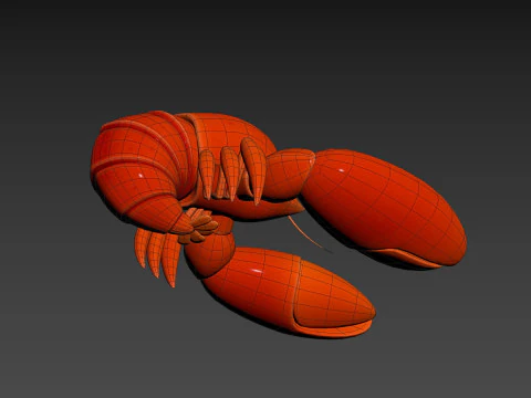 Character302 Crayfish 3D Model