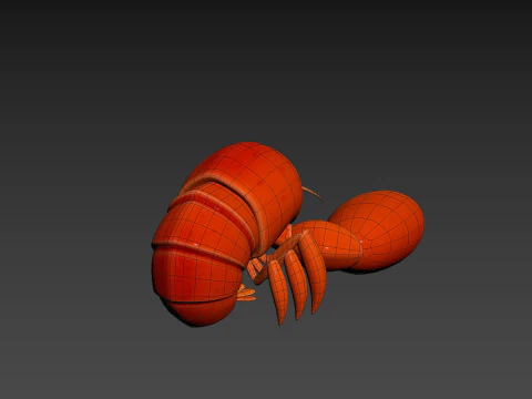 Character302 Crayfish 3D Model