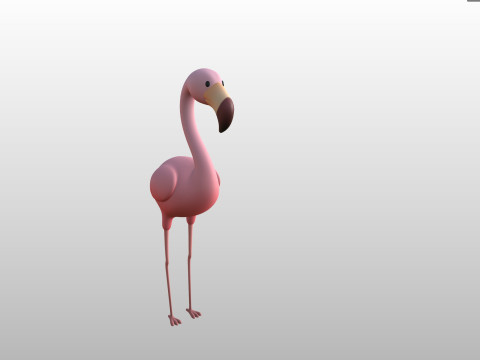 Character304 Flamingo 3D Модель