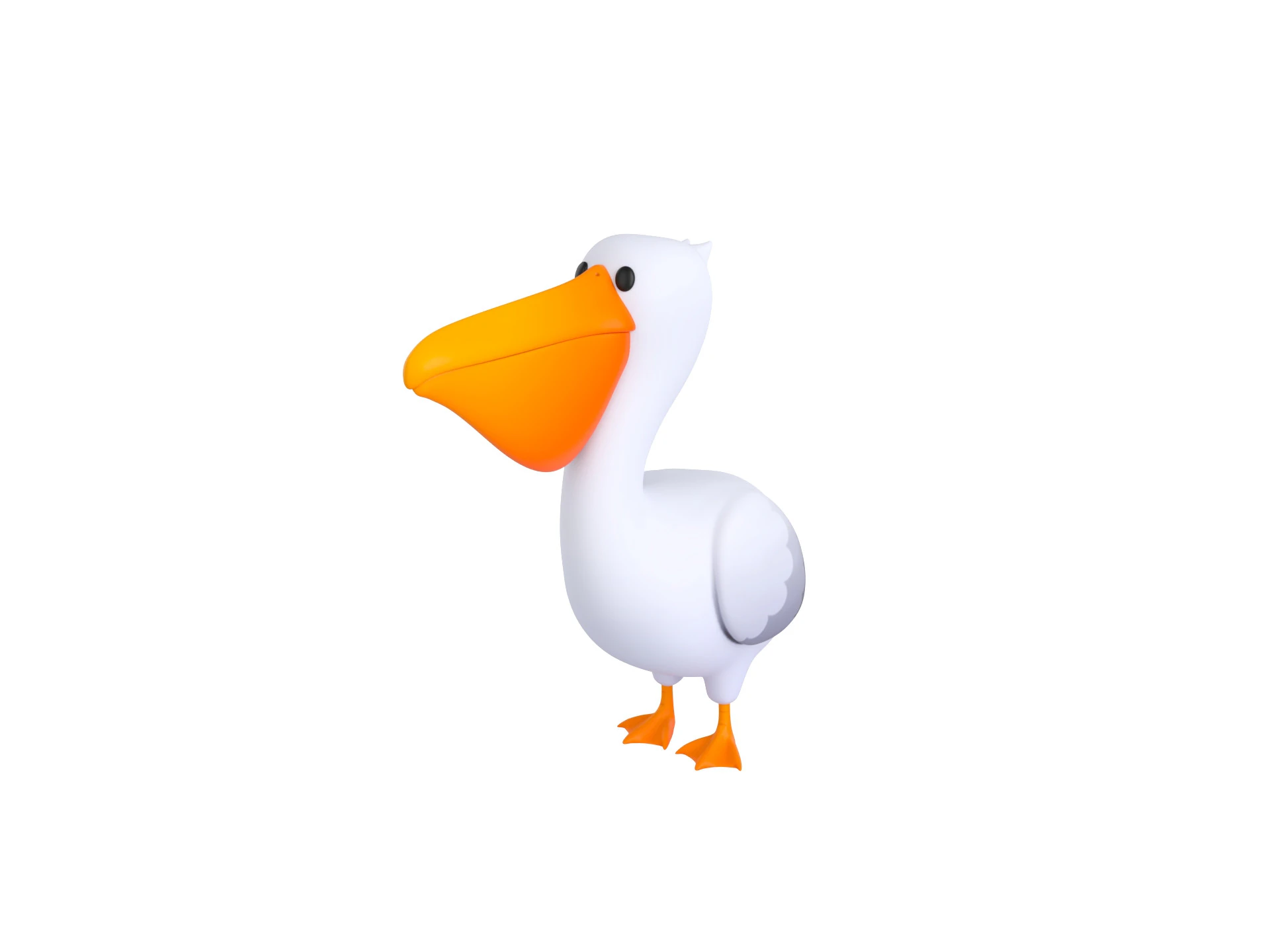 Character305 Pelican 3D Model .c4d .max .obj .3ds .fbx .stl .blend 