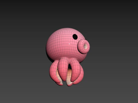 Character308 Octopus 3D Model