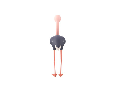 Character314 Ostrich 3D 모델