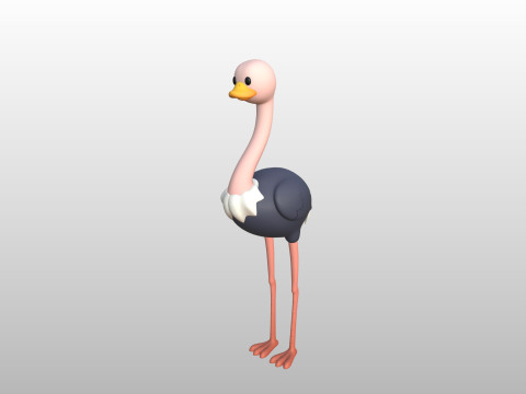 Character314 Ostrich 3D 모델