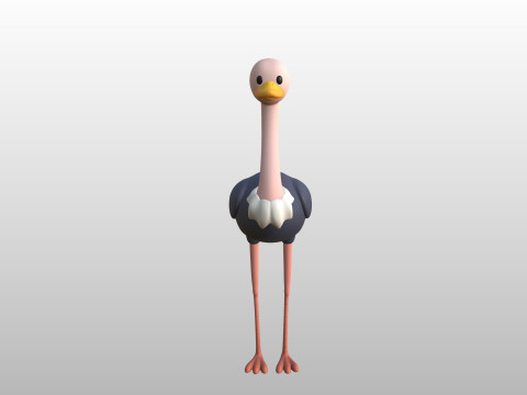 Character314 Ostrich 3D 모델