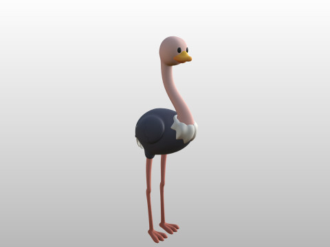Character314 Ostrich 3D 모델