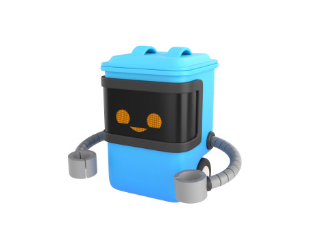 Character317 Trash Can Robot Modelo 3D