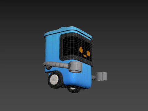 Character317 쓰레기통 로봇 3D 모델