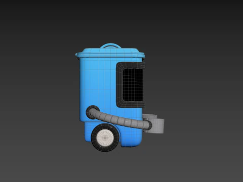 Character317 쓰레기통 로봇 3D 모델