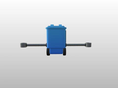 Character317 쓰레기통 로봇 3D 모델