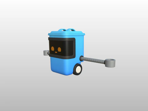 Character317 쓰레기통 로봇 3D 모델