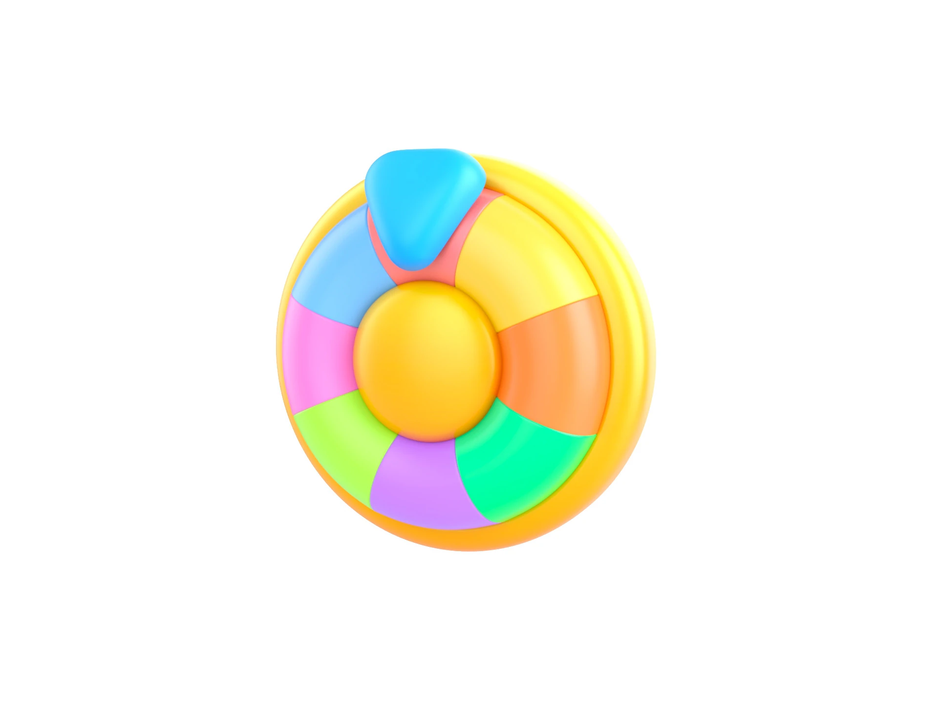 Prop284 Spin Wheel 3D Model .c4d .max .obj .3ds .fbx .stl .blend