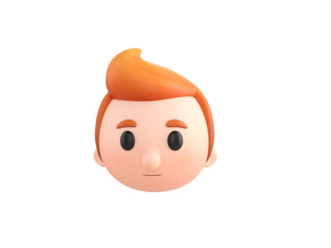 Prop291 소년 머리 3D 모델