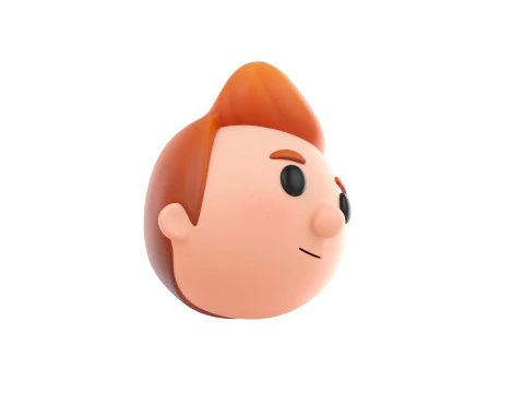 Prop291 소년 머리 3D 모델