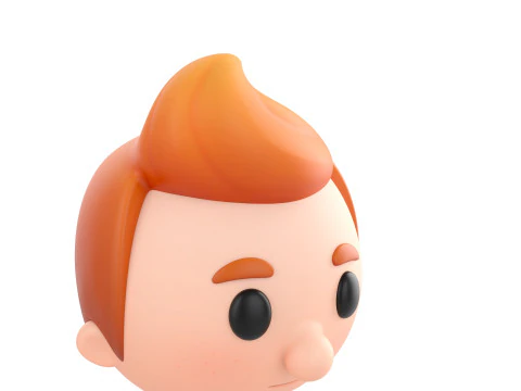 Prop291 소년 머리 3D 모델