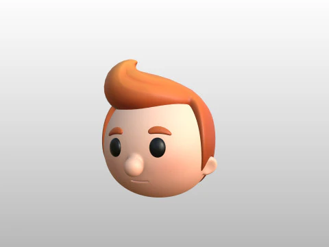 Prop291 소년 머리 3D 모델