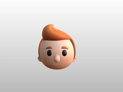 Prop291 소년 머리 3D 모델