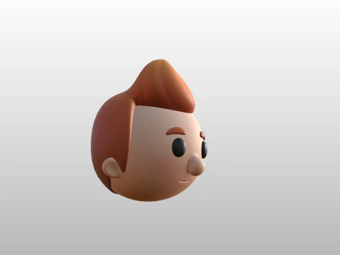 Prop291 소년 머리 3D 모델