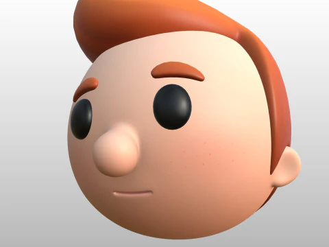 Prop291 소년 머리 3D 모델