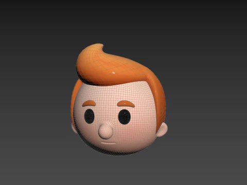 Prop291 소년 머리 3D 모델