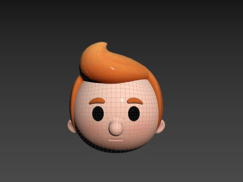 Prop291 소년 머리 3D 모델