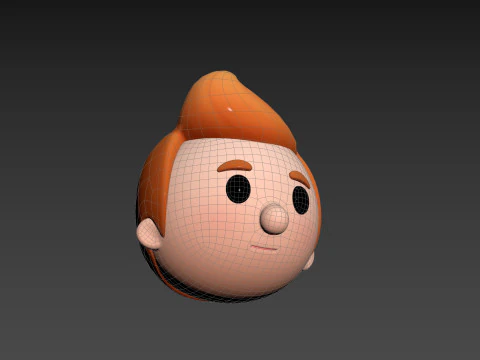 Prop291 소년 머리 3D 모델