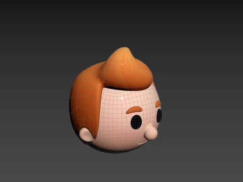 Prop291 소년 머리 3D 모델