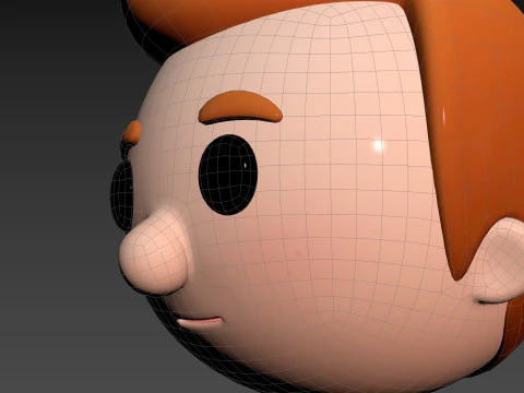 Prop291 소년 머리 3D 모델