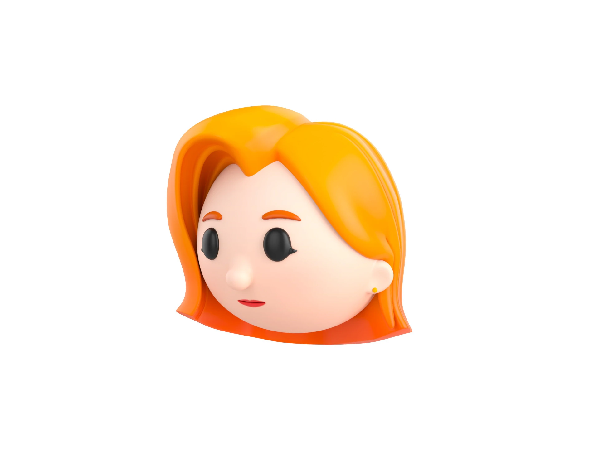 Prop292 Woman Head 3D Model .c4d .max .obj .3ds .fbx .stl .blend 