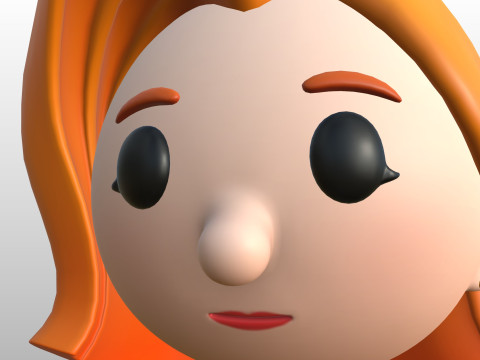 Prop292 Woman Head 3D Model