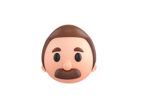 Prop293 Man Head Model 3D
