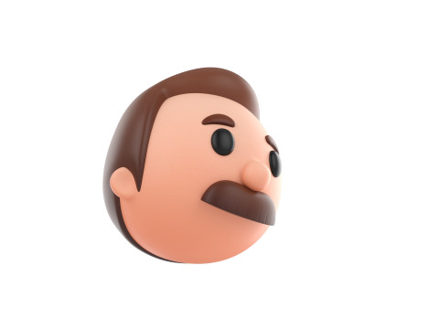 Prop293 Man Head Model 3D