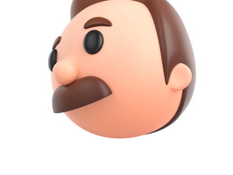 Prop293 Man Head Model 3D