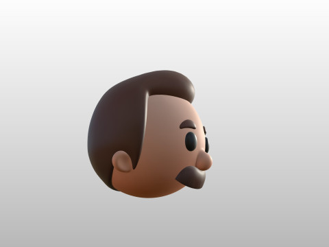 Prop293 Man Head Model 3D