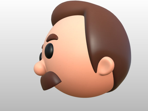 Prop293 Man Head Model 3D