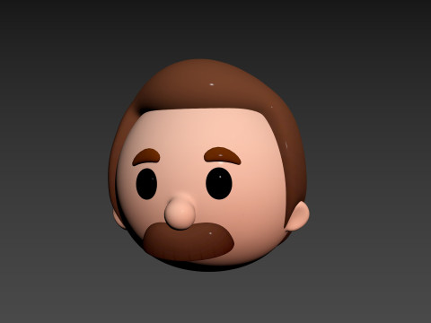 Prop293 Man Head Model 3D