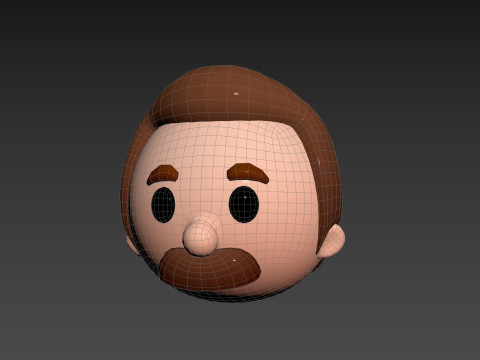 Prop293 Man Head Model 3D