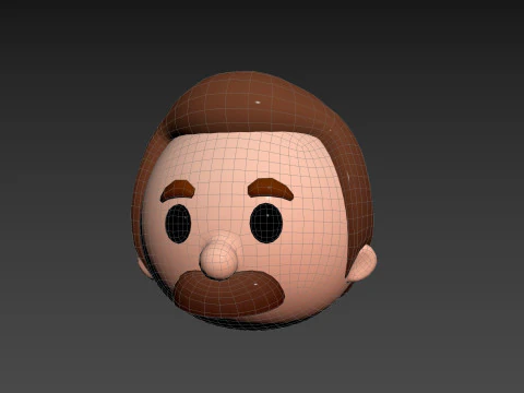 Prop293 Cabeza de hombre Modelo 3D