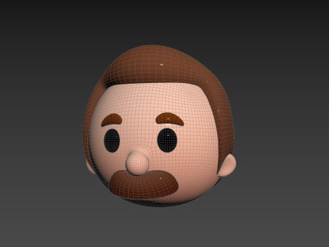 Prop293 Man Head Model 3D