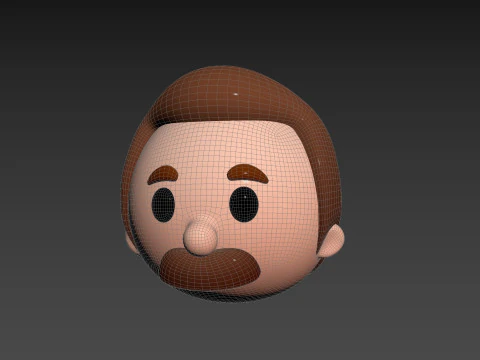 Prop293 Cabeza de hombre Modelo 3D