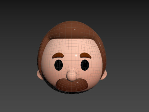 Prop293 Man Head Model 3D