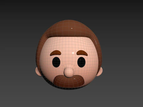 Prop293 Cabeza de hombre Modelo 3D