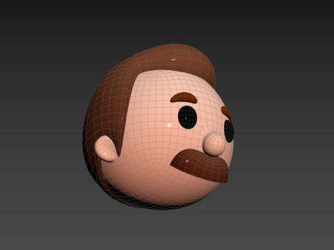 Prop293 Man Head Model 3D