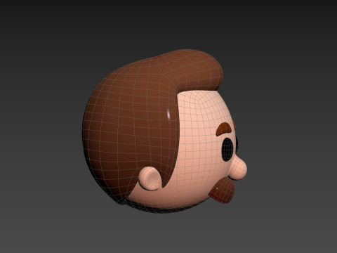 Prop293 Man Head Model 3D