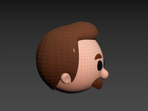 Prop293 Cabeza de hombre Modelo 3D