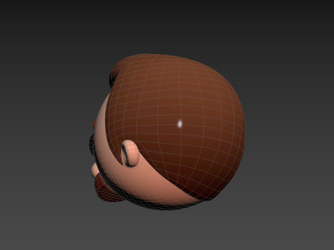 Prop293 Man Head Model 3D