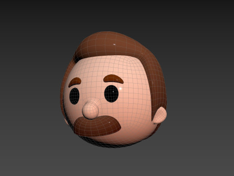 Prop293 Man Head Model 3D